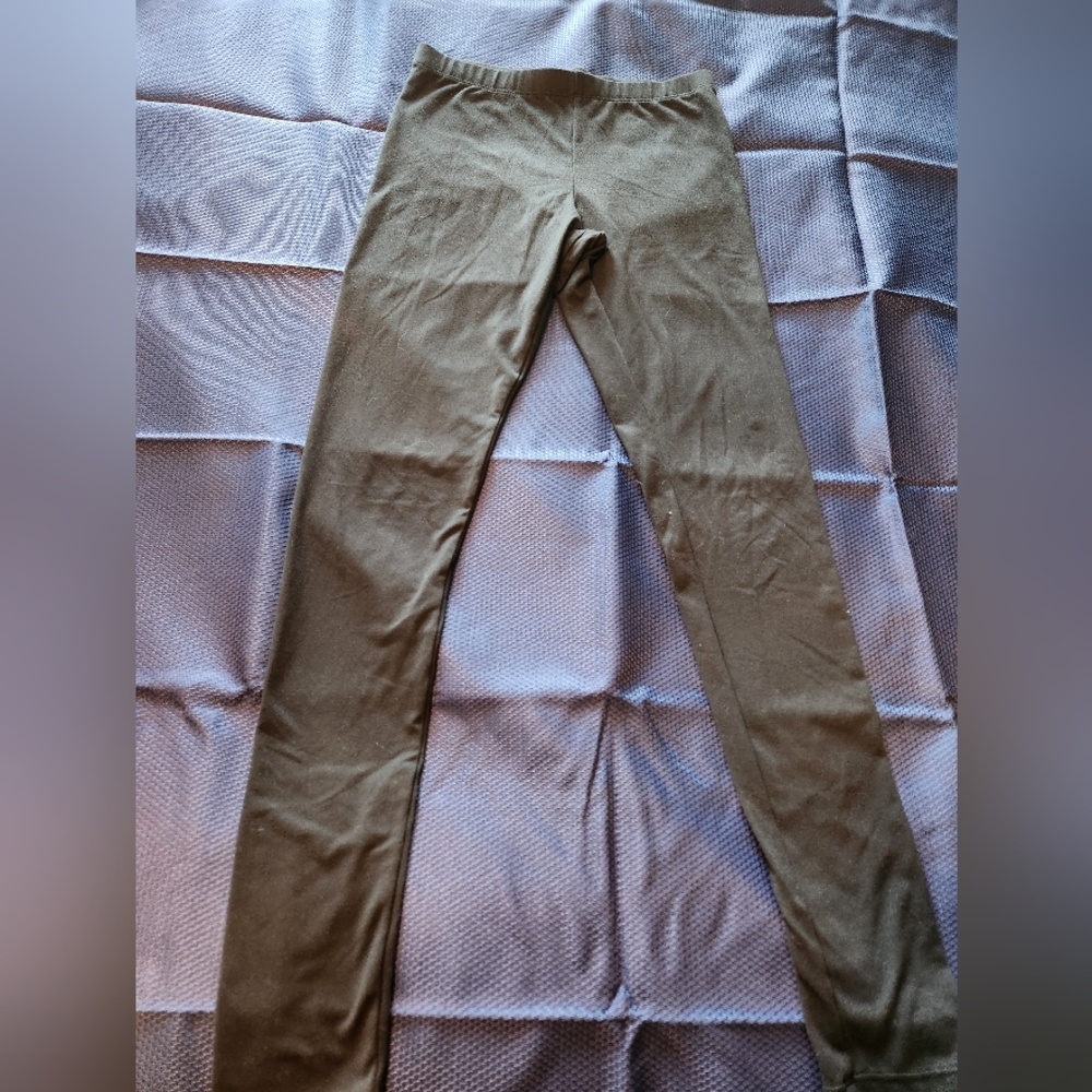Womens Xs Plain Black Leggings